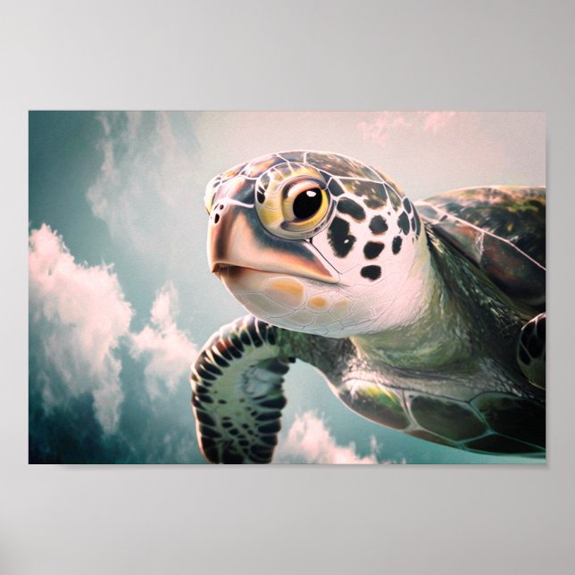 Poster Tortue de mer (Devant)