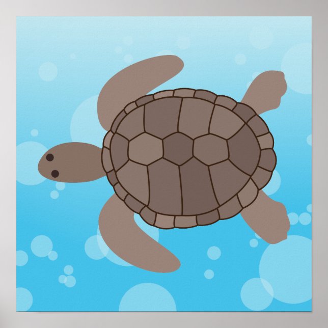 Poster Tortue de mer (Devant)