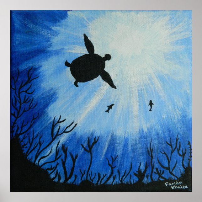 Poster Tortue de mer (Devant)