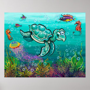 Poster Tortue de mer