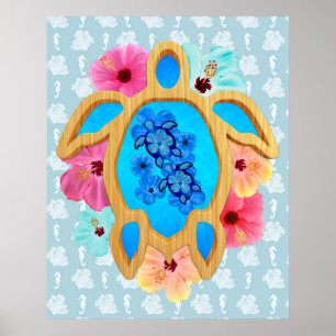 Poster Tortue de mer d'Aloha Honu