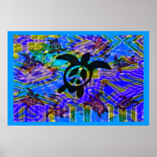 Poster Tortue de paix
