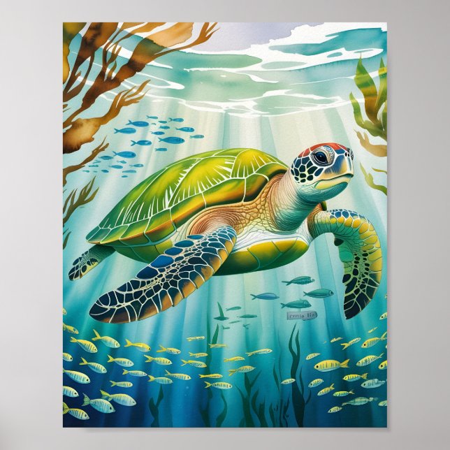 Poster Tortue peinte (Devant)