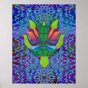 Poster Tortue volante