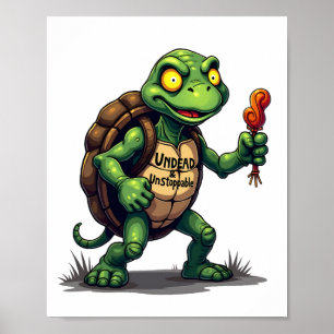 Poster Tortue Zombie