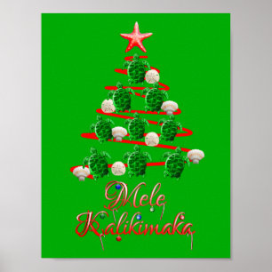 Poster Tortues de mer Mele Kalikimaka