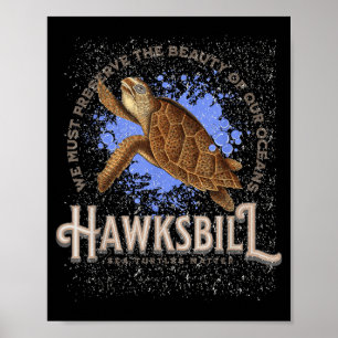 Poster Tortues imbriquées Conservation de l'océan Mer