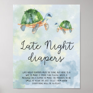 Poster Tortues marines - Diapositives nocturnes