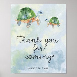 Poster Tortues marines - Merci pour venir