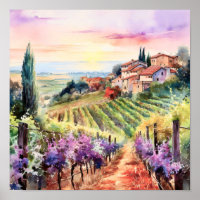 Toscane Aquarelle Art