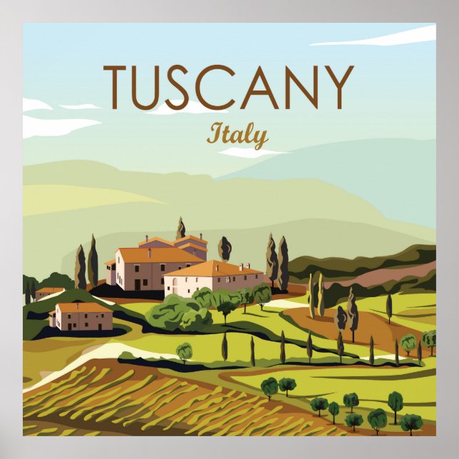 Poster Toscane Italie (Devant)