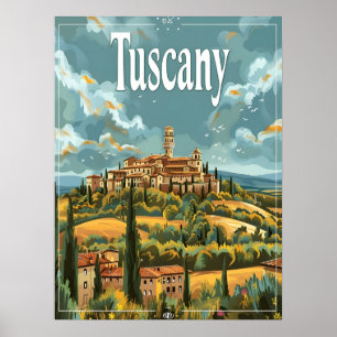Poster Toscane Vintage