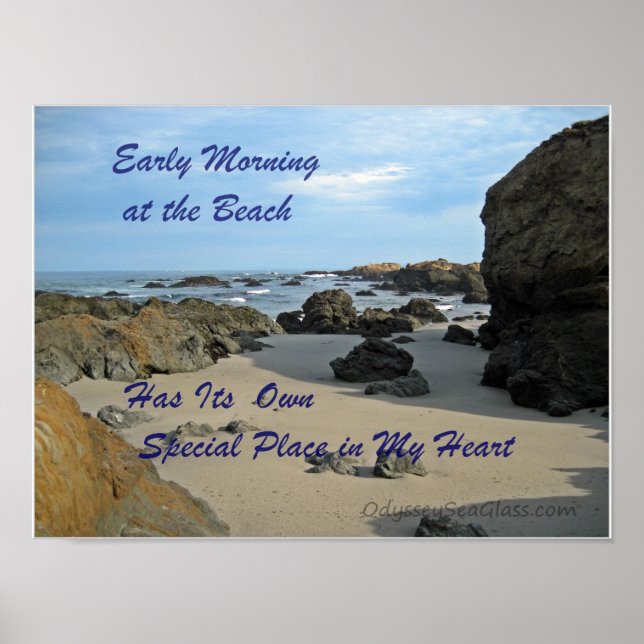 Poster Tôt le matin à la plage (Devant)