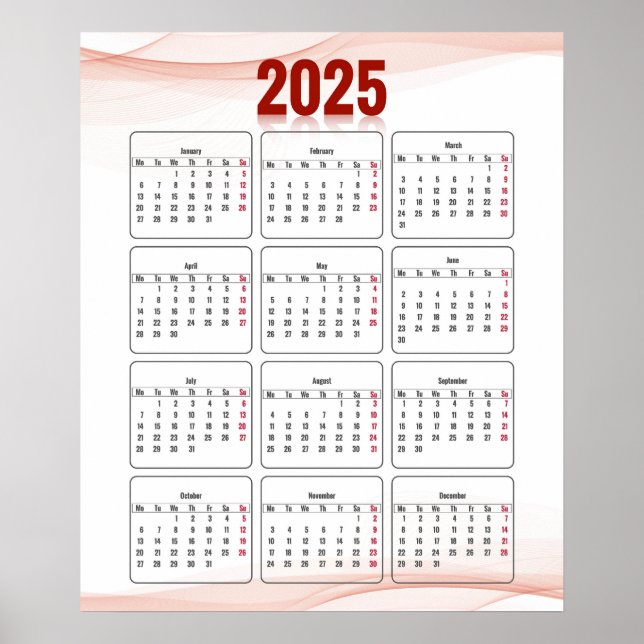 Poster Total annuel minimal abstrait vertical 2025 (Devant)