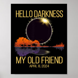Poster Total Éclipse Solaire 04.08.24 Bonjour Ténèbres Mo