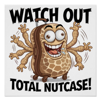 Poster Total Nutcase – La valise de noix de singe dessin