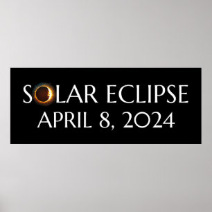Poster Total Solaire Eclipse USA 8 avril 2024