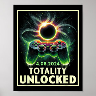 Poster Total Solar Eclipse 2024 Contrôleur de jeu vidéo g
