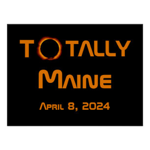 Poster Totalement Maine 2024 Solar Eclipse