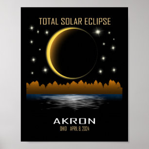 Poster Totalité de l'Éclipse solaire totale 2024