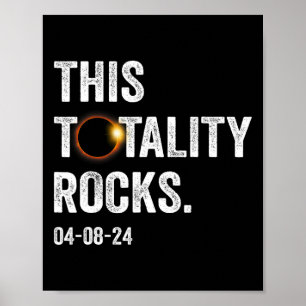 Poster Totalité Rocks Drôle Total Éclipse Solaire 8 2 avr