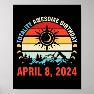 Poster Totalité Solaire Eclipse Awesome Anniversaire Avri