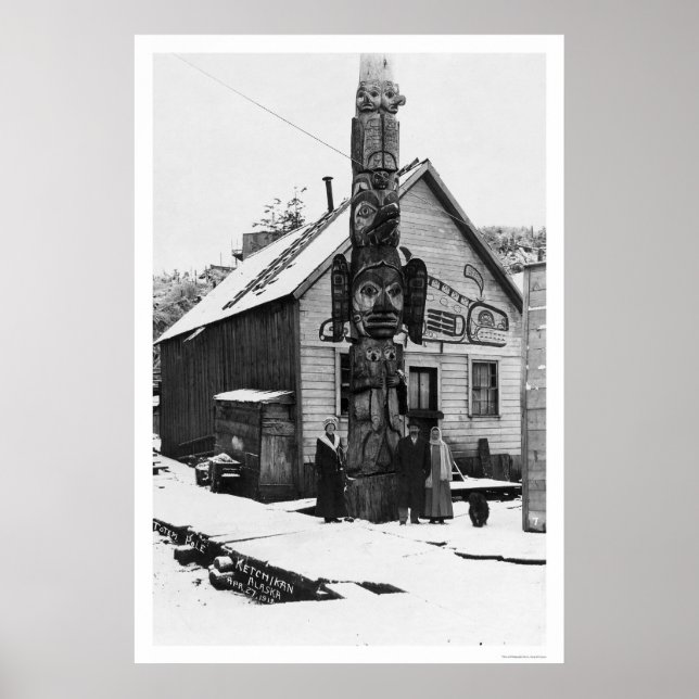 Poster Totem géant Ketchikan 1913 (Devant)