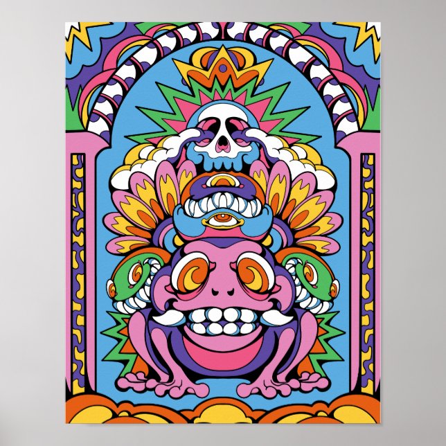 Poster Totem psychédélique (Devant)