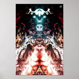 Poster Totem spatial - pareidolia motif