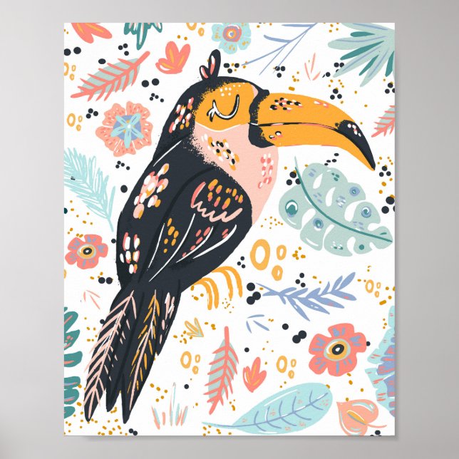 Poster Toucan Tropical (Devant)