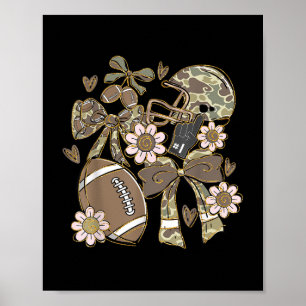 Poster Touch Football Jour Thanksgiving Camo Coqu