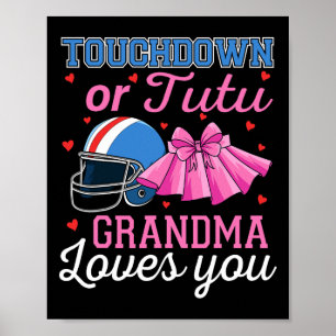 Poster Touchdown ou tutu grand-mère t'aime football Gende