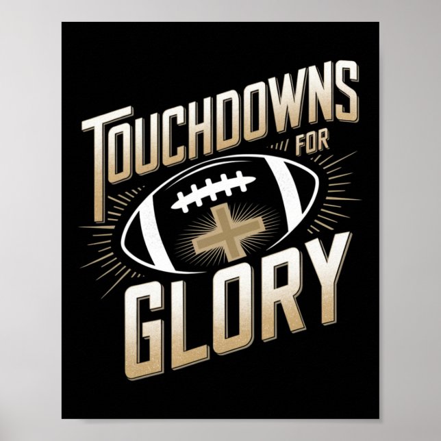Poster Touchdowns Pour Glory Christian Football Hommes En (Devant)
