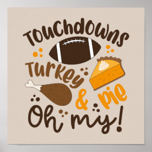 Poster Touchdowns Turquie & tarte   Oh, mon