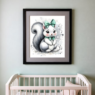Poster Touche de couleur pour la nurserie Animaux de la f