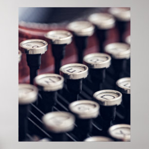 Poster Touches de machine à écrire vintages