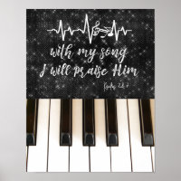 Touches de piano avec Psaumes Bible Verse
