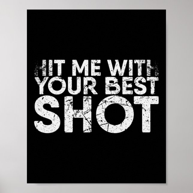 Poster Touchez-Moi Avec Votre Meilleur Tir Pour Badminton (Devant)