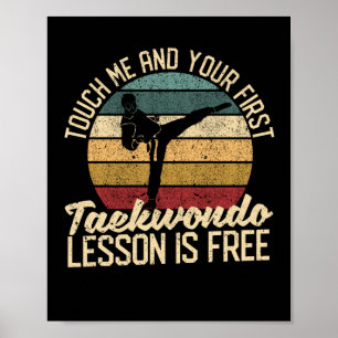 Poster Touchez-moi et votre première leçon de Taekwondo e