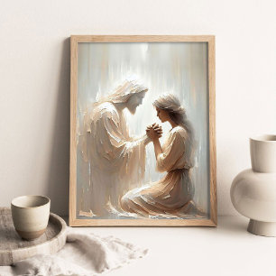Poster Toujours avec toi, Art chrétien, Jésus et femme