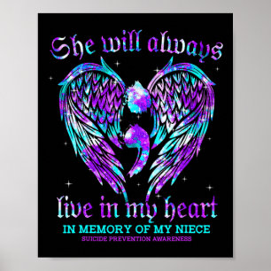 Poster Toujours Dans Mon Coeur Ma Nièce Prévention Du Sui
