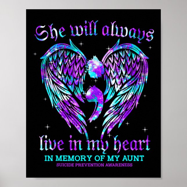 Poster Toujours Dans Mon Coeur Ma Tante Prévention Suicid (Devant)