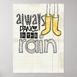 Poster toujours danse sous la pluie