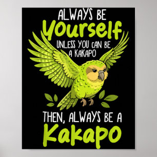 Poster Toujours être un oiseau Kakapo Nouvelle-Zélande dr
