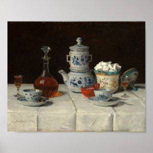 Poster Toujours la vie avec le cadre de café   Albert Ank