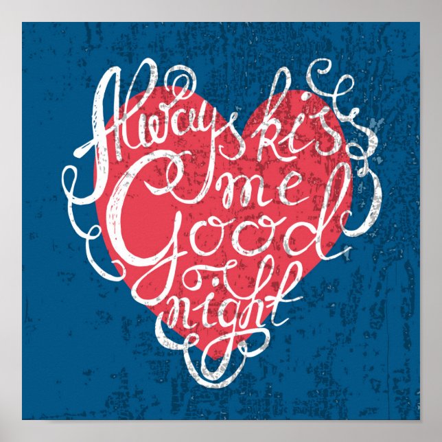 Poster Toujours M'Embrasser Bonne nuit (Devant)