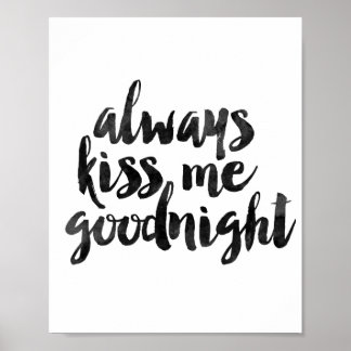 Poster Toujours M'Embrasser Bonne nuit