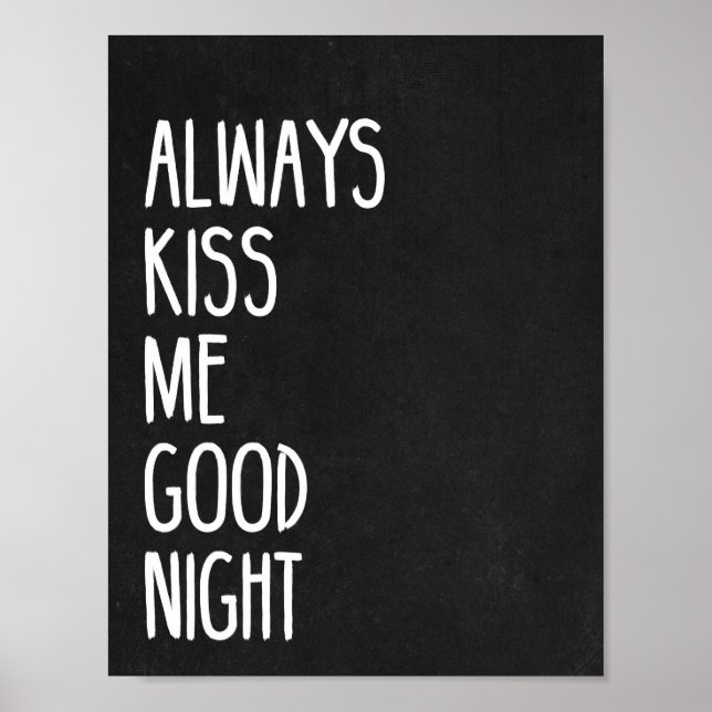 Poster Toujours M'Embrasser Bonne nuit (Devant)