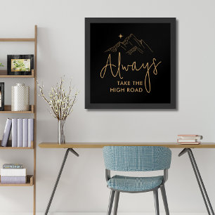 Poster Toujours prendre la route haute motivation