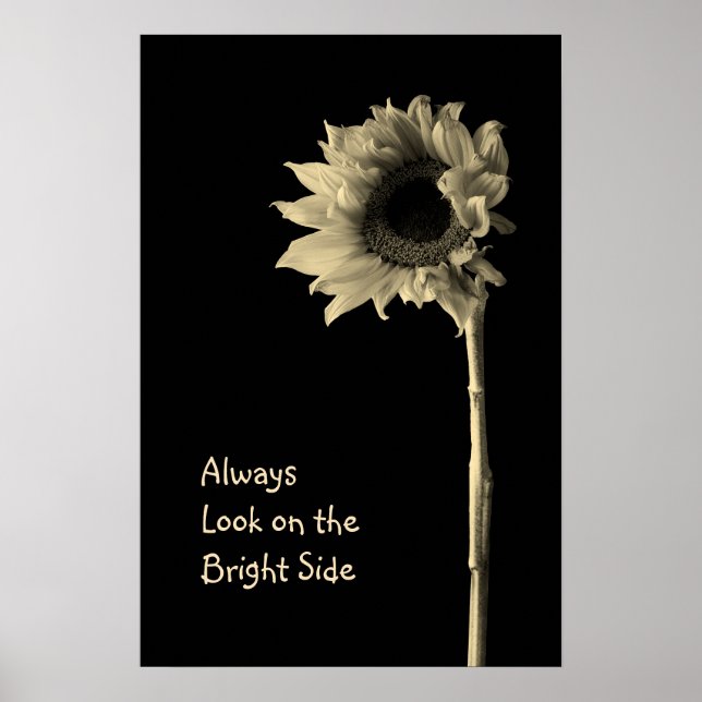 Poster "Toujours regarder du côté lumineux" Portrait flor (Devant)